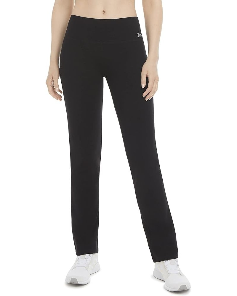 Women's Essential High Waisted Cotton Yoga Pant Deep Black $9.46 Activewear