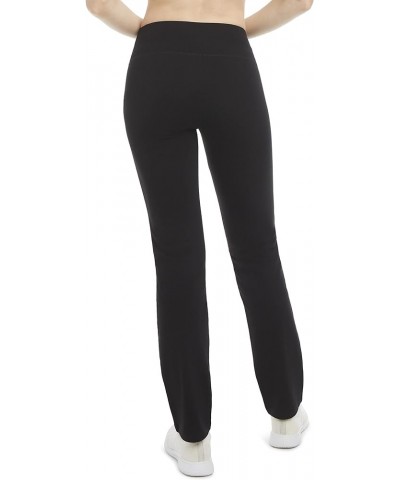 Women's Essential High Waisted Cotton Yoga Pant Deep Black $9.46 Activewear