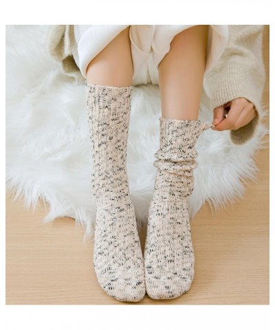 Women's Socks Cotton Knit Casual Crew Socks Thick Knit Warm Wool Slouch Socks Gift Socks for Women,Size 5-10W502 Multi-048 $1...