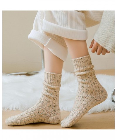 Women's Socks Cotton Knit Casual Crew Socks Thick Knit Warm Wool Slouch Socks Gift Socks for Women,Size 5-10W502 Multi-048 $1...