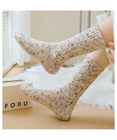 Women's Socks Cotton Knit Casual Crew Socks Thick Knit Warm Wool Slouch Socks Gift Socks for Women,Size 5-10W502 Multi-048 $1...