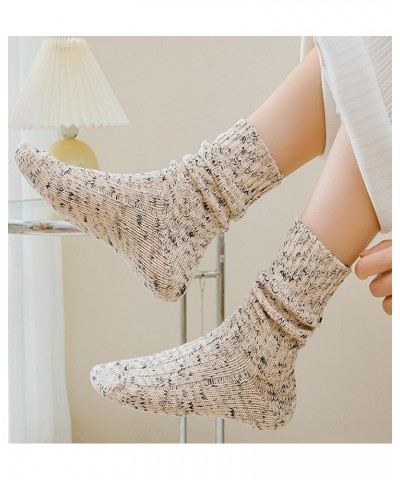 Women's Socks Cotton Knit Casual Crew Socks Thick Knit Warm Wool Slouch Socks Gift Socks for Women,Size 5-10W502 Multi-048 $1...