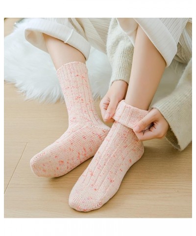 Women's Socks Cotton Knit Casual Crew Socks Thick Knit Warm Wool Slouch Socks Gift Socks for Women,Size 5-10W502 Multi-048 $1...