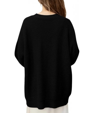 Womens Cardigan 2024 Fall Fashion Oversized Open Front Button Lightweight Cardigans Casual V Neck Sweaters Coats Black $16.36...