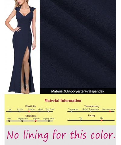 Womens V Halter Neck Zipper High Split Formal Evening Gown Wedding Prom Party Maxi Dress Solid Dark Blue $33.32 Dresses