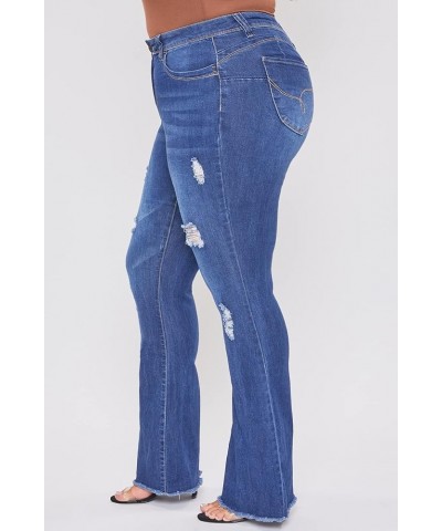 Women's Size Junior Plus Wannabettabut High Rise Super Flare Denim Jeans Dark Wash Denim $22.92 Jeans