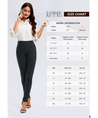 Womens Dress Pants with Pockets Business Casual Work Pants for Women Stretchy Skinny Slacks for Office 25" Inseam Navy $23.59...