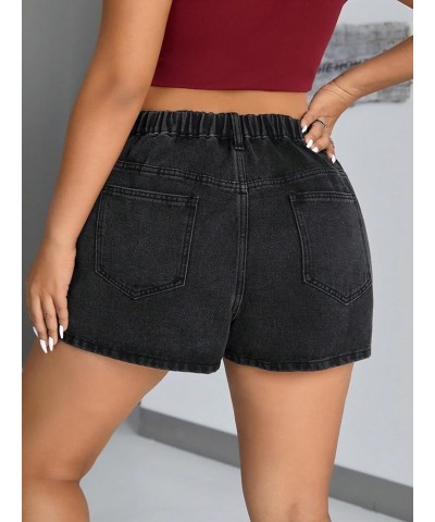 Women's Casual Wrap Button Front Asymmetrical Jean Denim Skort Skirt Shorts Black Jade $21.59 Skorts