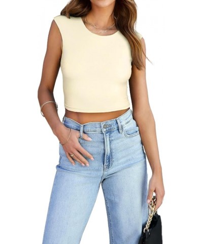 Women Backless Crop Tank Top Tie Back Summer Sexy Going Out Slim Fit Cute Y2K T-Shirts Fashion 2023 Crop Tee Nude $12.25 Tanks