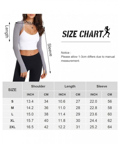 Women’s Long Sleeve Bolero Shrugs Open Front Cropped Cardigan Shrugs Athletic Workout Shrugs Grey $13.76 Sweaters