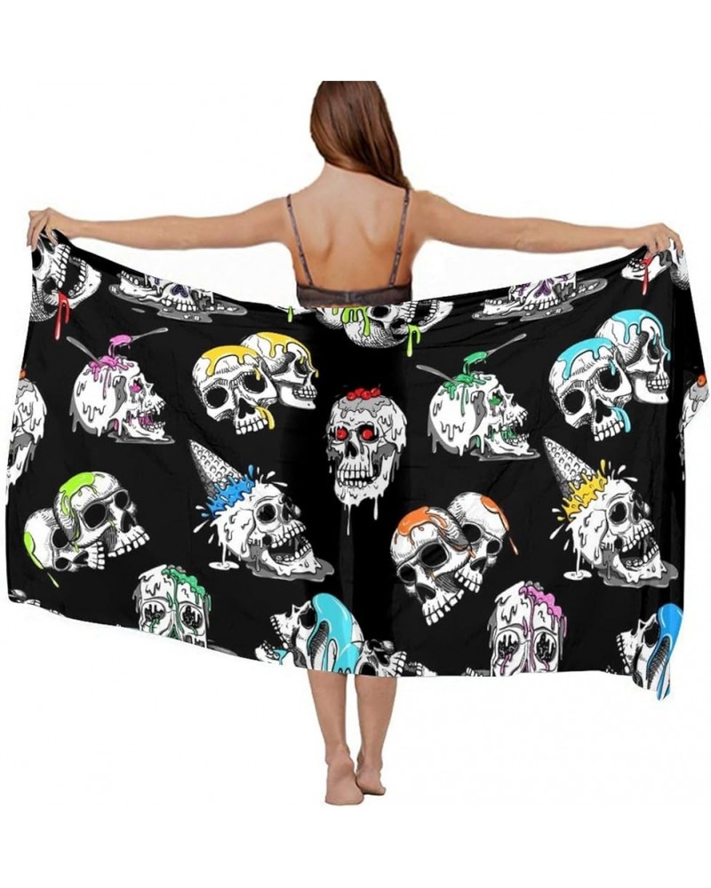 Women Swimwear Chiffon Pareo Beach Scarf Cover Up Bikini Sarong Swimsuit Wrap Skirts Color87 $11.96 Swimsuits