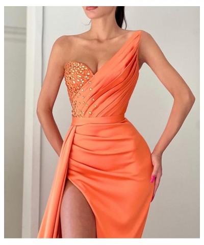 Strapless Mermaid Prom Dresses 2023 Beaded Formal Evening Gowns V Neck Slit Party Dresses for Women Navy Blue $48.49 Dresses