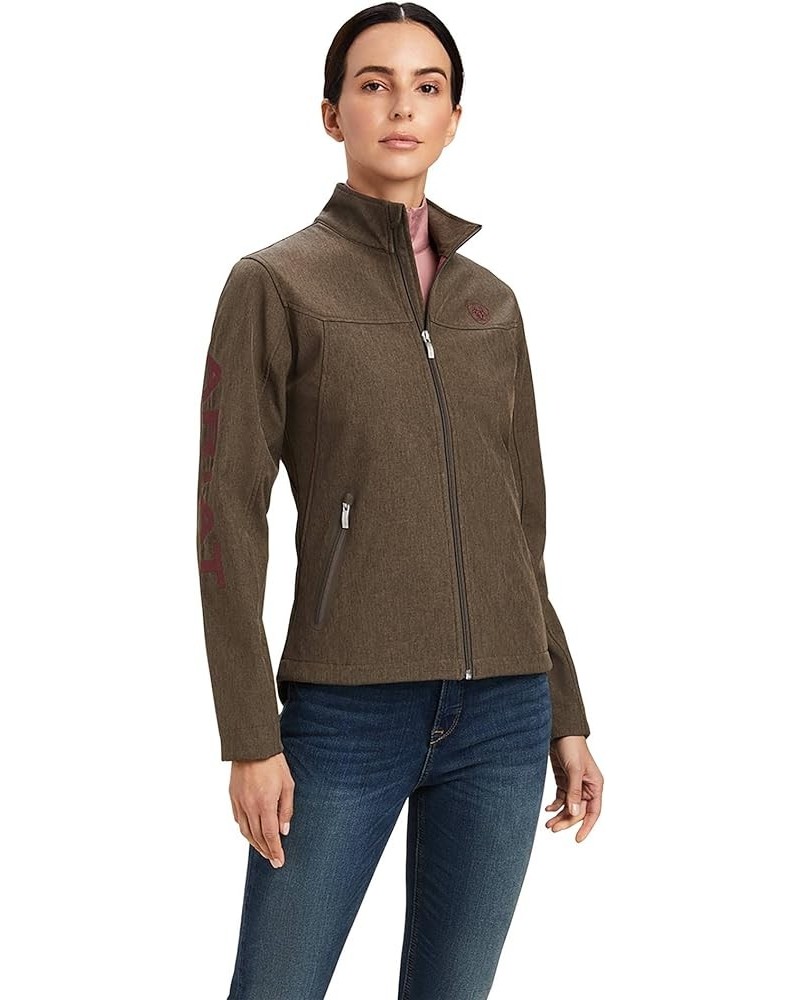 Women's New Team Softshell Jacket Banyan Bark Heather $37.18 Jackets