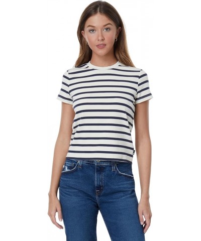 Women's Sadie Crew Ivory Dust/Deep Navy $44.82 Blouses