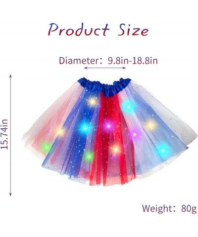 Women's LED Tutu Skirt Light Up Tutus Layered Tulle Tutu Skirts Sparkly Party Tutu Costume for Women and Girls Blue,white and...