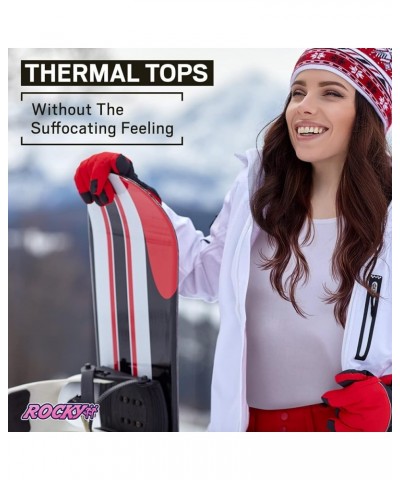 Women's Thermal Base Layer Top (Long John Underwear Shirt) Insulated for Outdoor Ski Warmth/Extreme Cold Pajamas One Pack Zig...