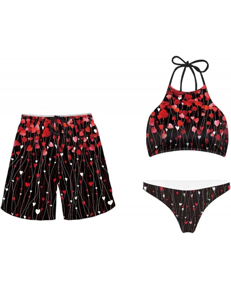 Couple Matching Swimsuit for Women and Mens Summer Beachwear Bathing Suit Men Valentine's Day-4 $13.74 Others