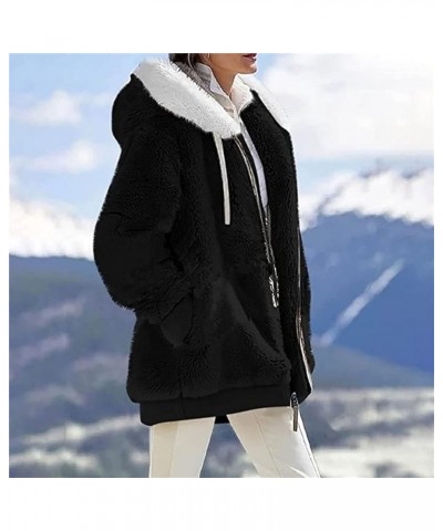 Winter Coats For Women 2023 Trendy Plus Size Fashion Long Sleeve Zip Up Oversized Shacket Fleece Jacket Warm Outwear Parka V-...