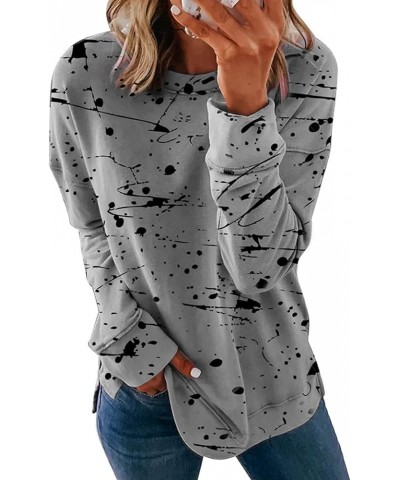 Plus Size Sweatshirts for Women Loose Fit Fall Fashion 2023 Print Pullover Tops Crew Neck Long Sleeve Shirts Oversized Hoodie...