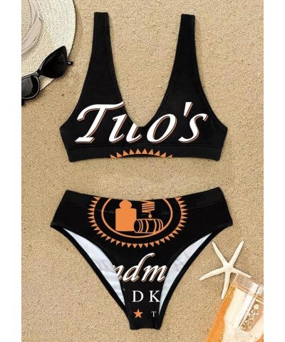 Women's Summer Sexy Beach Vacation Two Piece Bikini Set Swimwear Swimsuit Bathing Suits Black $13.53 Swimsuits