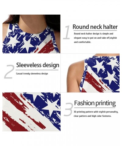 Women's American Flag Crop Top USA Patriotic 4th of July Soft Summer Sleeveless USA Flag Crop Tank Tops for Women Blue/Red 10...