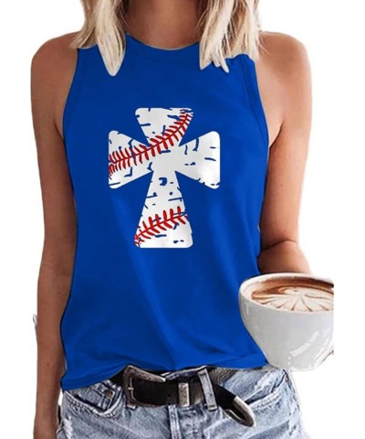 Women Baseball Tank Top Heart Print Baseball Tanks Cute Workout Graphic Casual Summer Sleeveless Shirt Vest Top 07-blue $4.79...