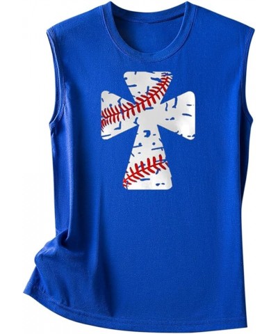 Women Baseball Tank Top Heart Print Baseball Tanks Cute Workout Graphic Casual Summer Sleeveless Shirt Vest Top 07-blue $4.79...