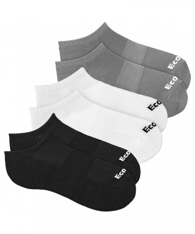 Bamboo Viscose Unisex Casual Footie 3 Pairs No Show Made in USA Black/ White/ Grey $22.07 Activewear