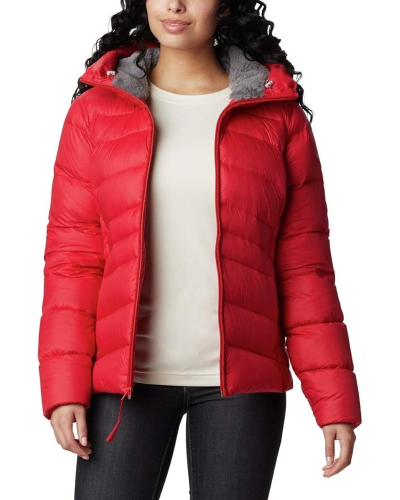 Women's Autumn Park Down Hooded Jacket Red Lily $32.55 Jackets