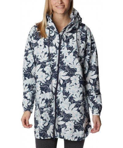 Women's Little Fields Printed Long Jacket Nocturnal Lakeshore Floral Print $25.52 Jackets