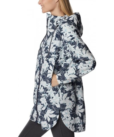 Women's Little Fields Printed Long Jacket Nocturnal Lakeshore Floral Print $25.52 Jackets