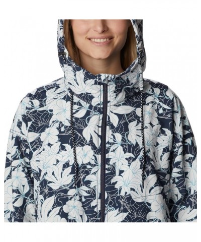 Women's Little Fields Printed Long Jacket Nocturnal Lakeshore Floral Print $25.52 Jackets