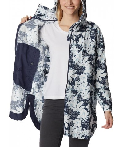 Women's Little Fields Printed Long Jacket Nocturnal Lakeshore Floral Print $25.52 Jackets