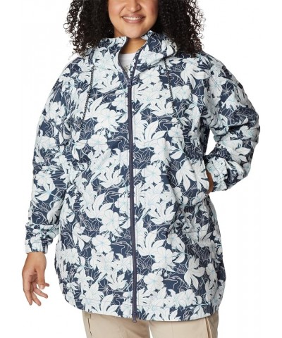 Women's Little Fields Printed Long Jacket Nocturnal Lakeshore Floral Print $25.52 Jackets