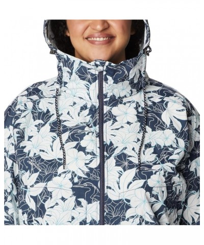 Women's Little Fields Printed Long Jacket Nocturnal Lakeshore Floral Print $25.52 Jackets