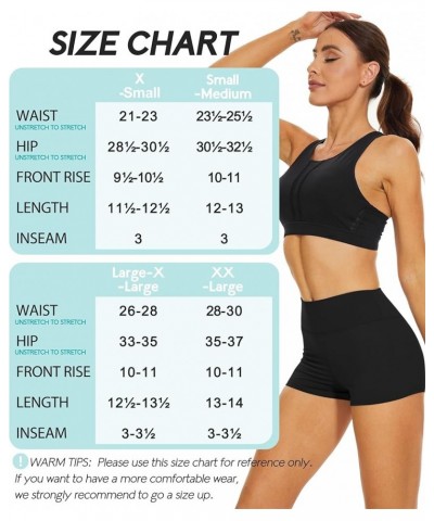 Workout Yoga Shorts for Women, 3" High Waisted Soft Spandex Biker Shorts Women Dance Volleyball Booty 3 Inch (2 Pocket） 3 Nav...