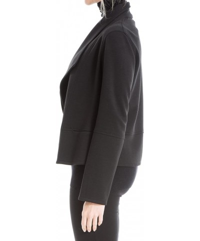 Women's Scuba Drape Front Jacket Black $25.23 Jackets