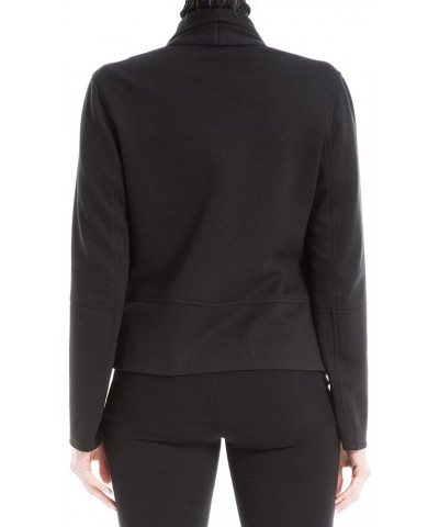 Women's Scuba Drape Front Jacket Black $25.23 Jackets