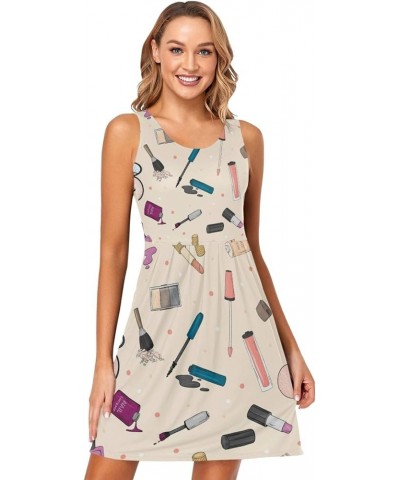 Women's Summer Sleeveless Casual Dresses Swing Cover Up Sundress with Pockets Multi 29 $15.39 Swimsuits