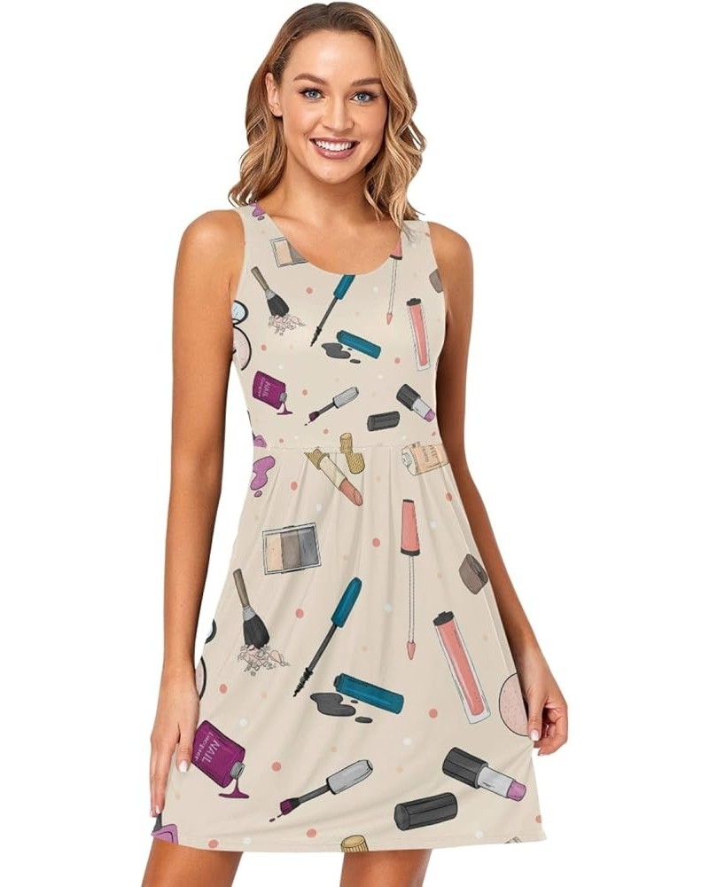 Women's Summer Sleeveless Casual Dresses Swing Cover Up Sundress with Pockets Multi 29 $15.39 Swimsuits