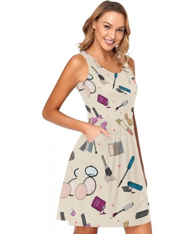 Women's Summer Sleeveless Casual Dresses Swing Cover Up Sundress with Pockets Multi 29 $15.39 Swimsuits