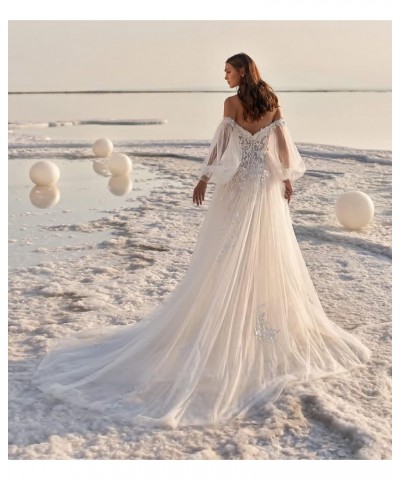 Lace Appliqued Wedding Dresses for Bride 2024 Beach Wedding Bridal Gowns for Women SE002 Style O-ivory $57.57 Dresses