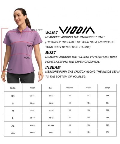 Women's Golf Shirt Short Sleeve Polo with Zip Up Quick Dry Sports Tennis Shirts for Women Golf Apparel Clothes Dusty Pink $12...