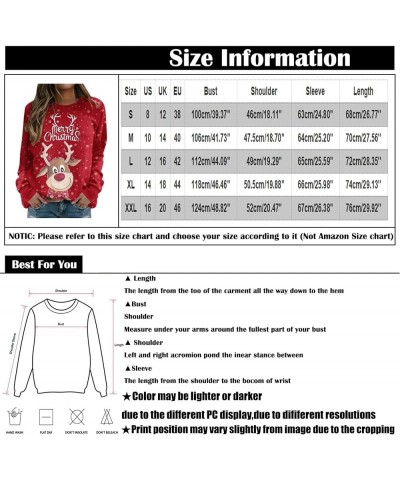 Ugly Christmas Sweater for Women Funny Cute Xmas Reindeer Christmas Tree Printed Tops Long Sleeve Crewneck Pullover 02-gray $...