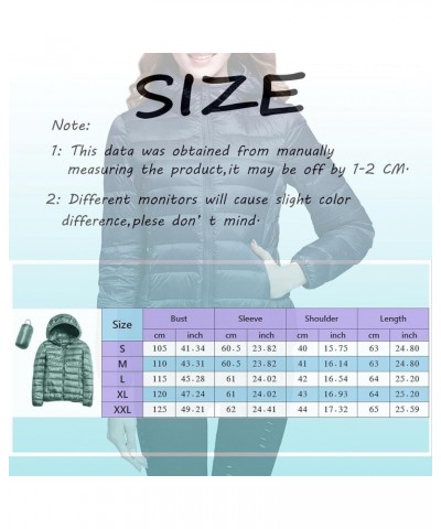 Packable Down Jacket Women Warm Lightweight Jacket Hooded Windproof Winter Coat Down Coat Outerwear Outerwear Red $11.50 Jackets