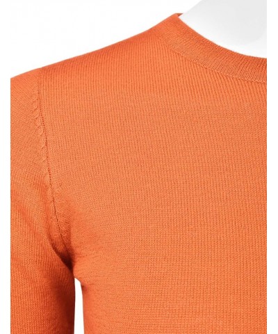 Women's Crewneck 1/2 Sleeve Slim Fit Pullover Knit Sweater Top (S-XL) Esw004_lightorange $15.65 Sweaters