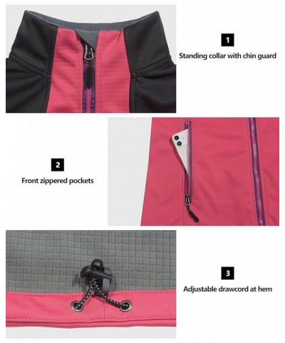 Women's Fleece Lined Vest,Lightweight Softshell Sleeveless Jacket for Running Hiking Golf Pink $30.77 Vests