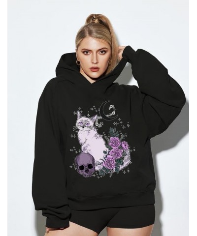 Womens Graphic Hoodies Pullover Fleece Oversized Sweatshirt Plus Size Hoodie Sweashirts Comfy Fall Fashion (M-6XL) Halloween8...