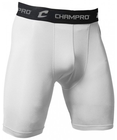 Men's Polyester/Spandex Lightning Compression Shorts White $11.90 Shorts