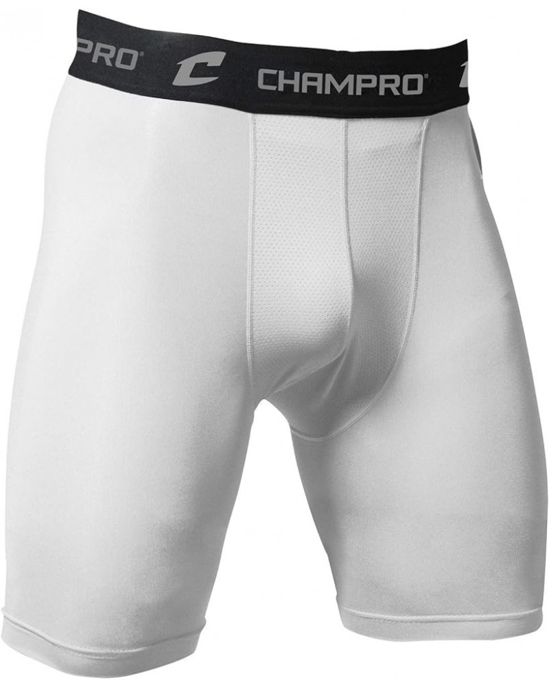 Men's Polyester/Spandex Lightning Compression Shorts White $11.90 Shorts